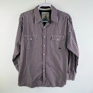 Coastal‎ Plaid Pearl Snap Long Sleeve Shirt Women Size XL